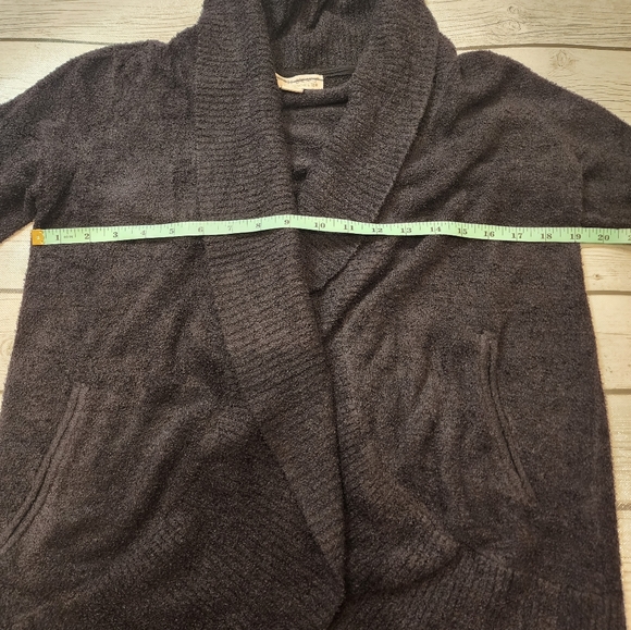 NWT Barefoot Dreams Cozychic Lite Circle Cardi Cardigan in Black Size Small Luxi - Picture 13 of 13